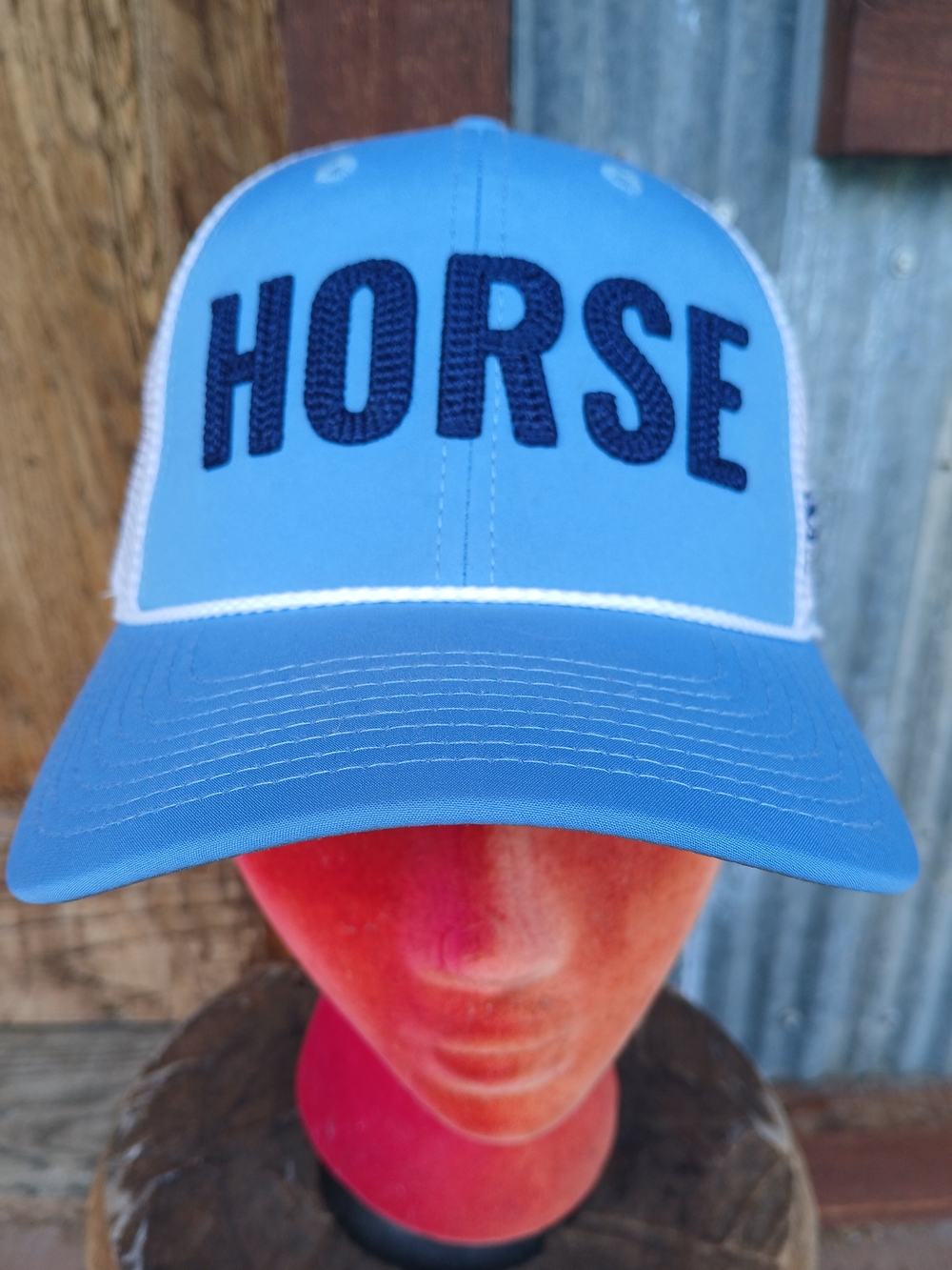 Light Blue 'HORSE' Trucker Hat